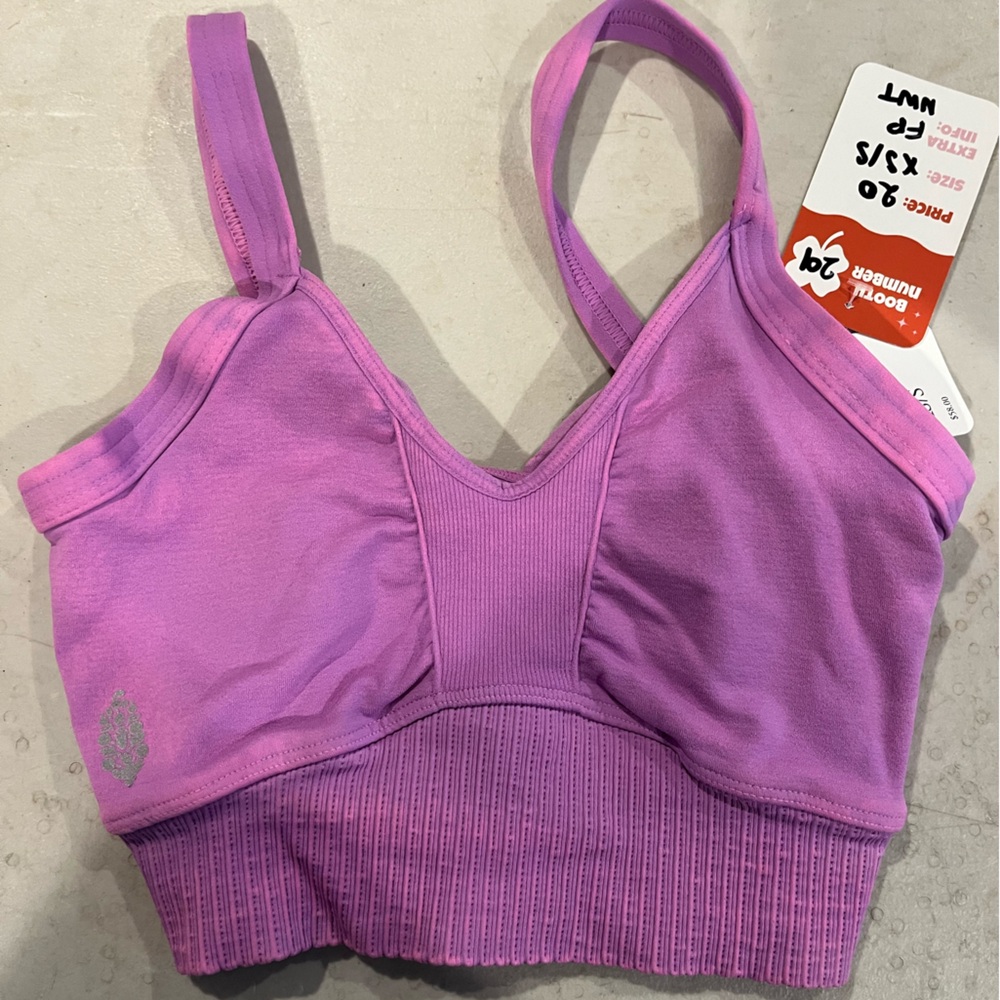 Free People Vibrant Purple Activewear Top